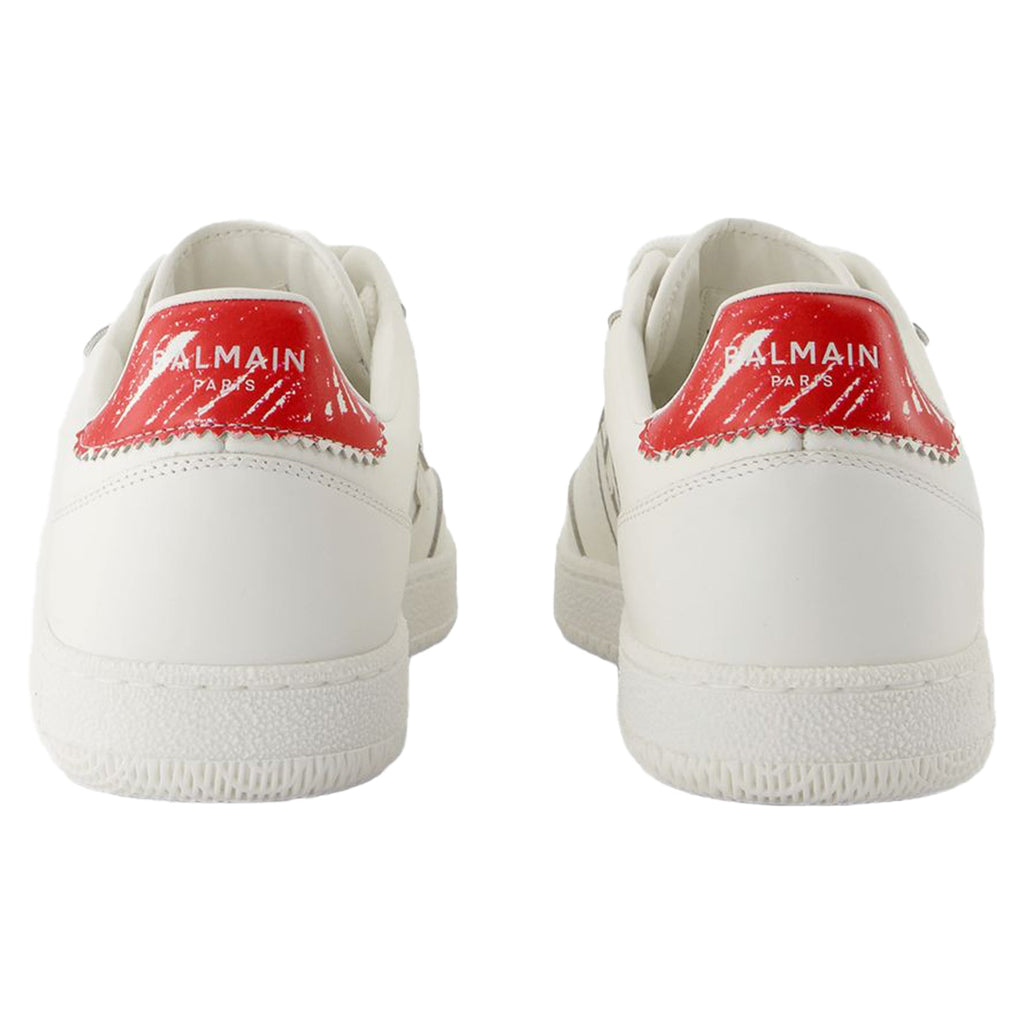 Women's Swan Sneakers - Balmain - Leather - Red/White