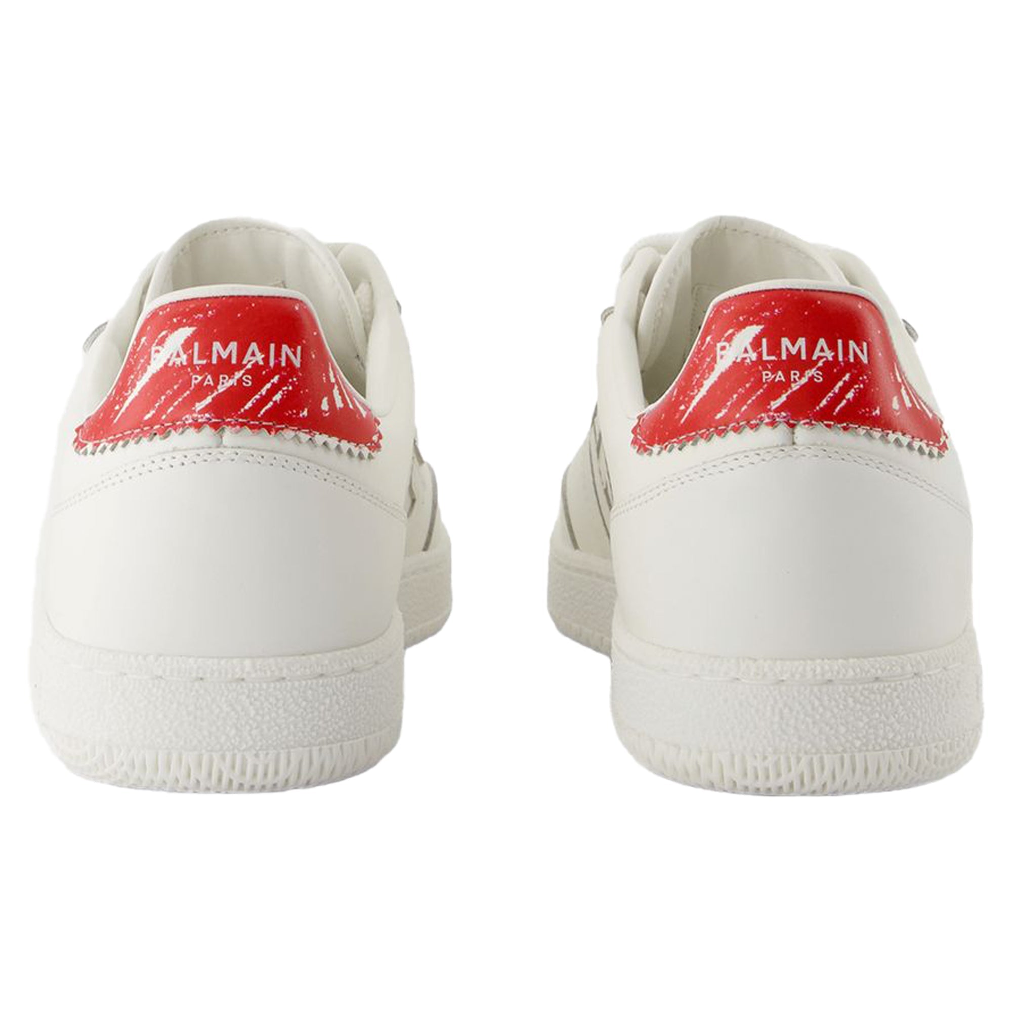 Women's Swan Sneakers - Balmain - Leather - Red/White