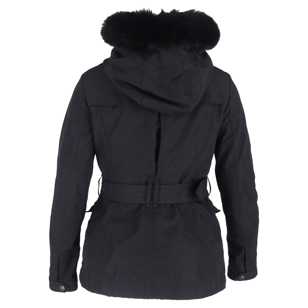 Burberry Brit Cloverdale Parka Jacket with Removable Vest in Black Polyester