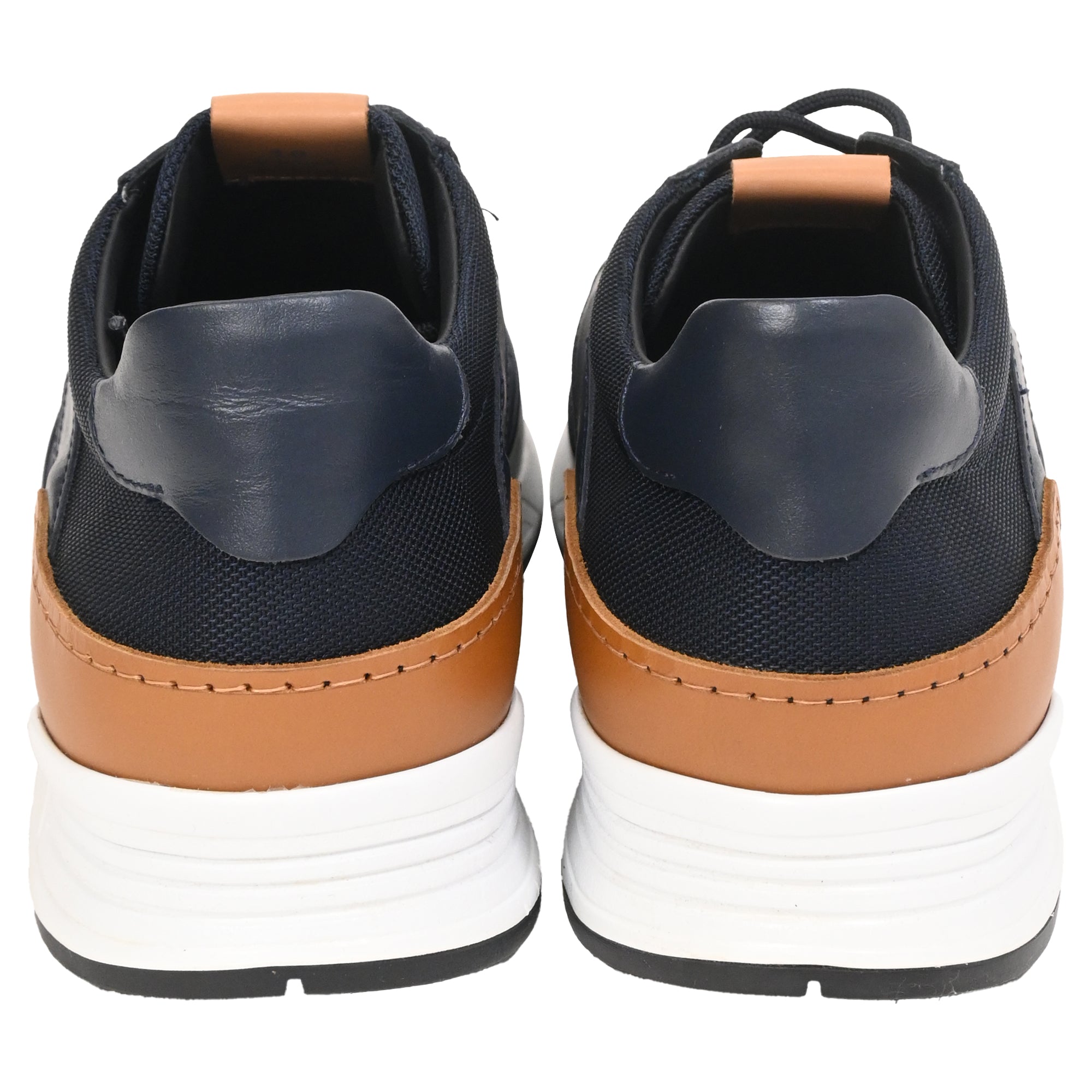 Men's  Tod's Logo Low-Top Sneakers in Navy Blue Leather and Suede