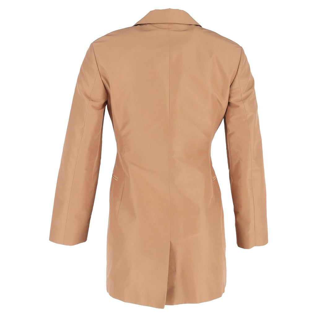 Victoria Beckham Single-Breasted Blazer in Brown Cotton