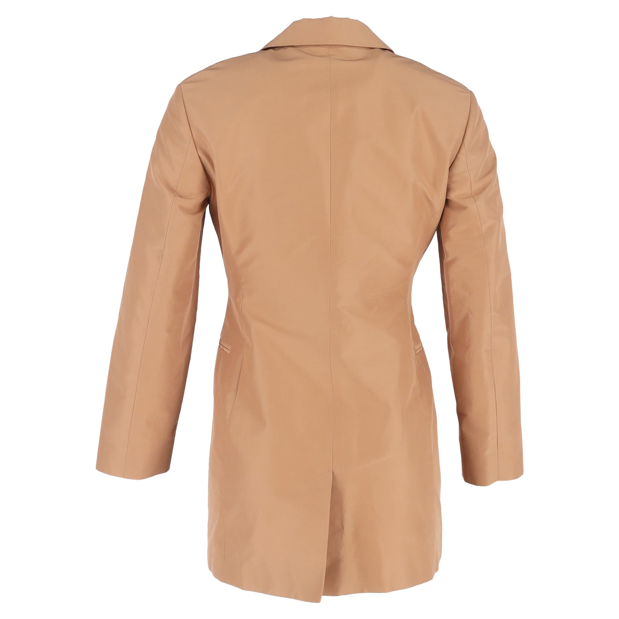 Victoria Beckham Single-Breasted Blazer in Brown Cotton
