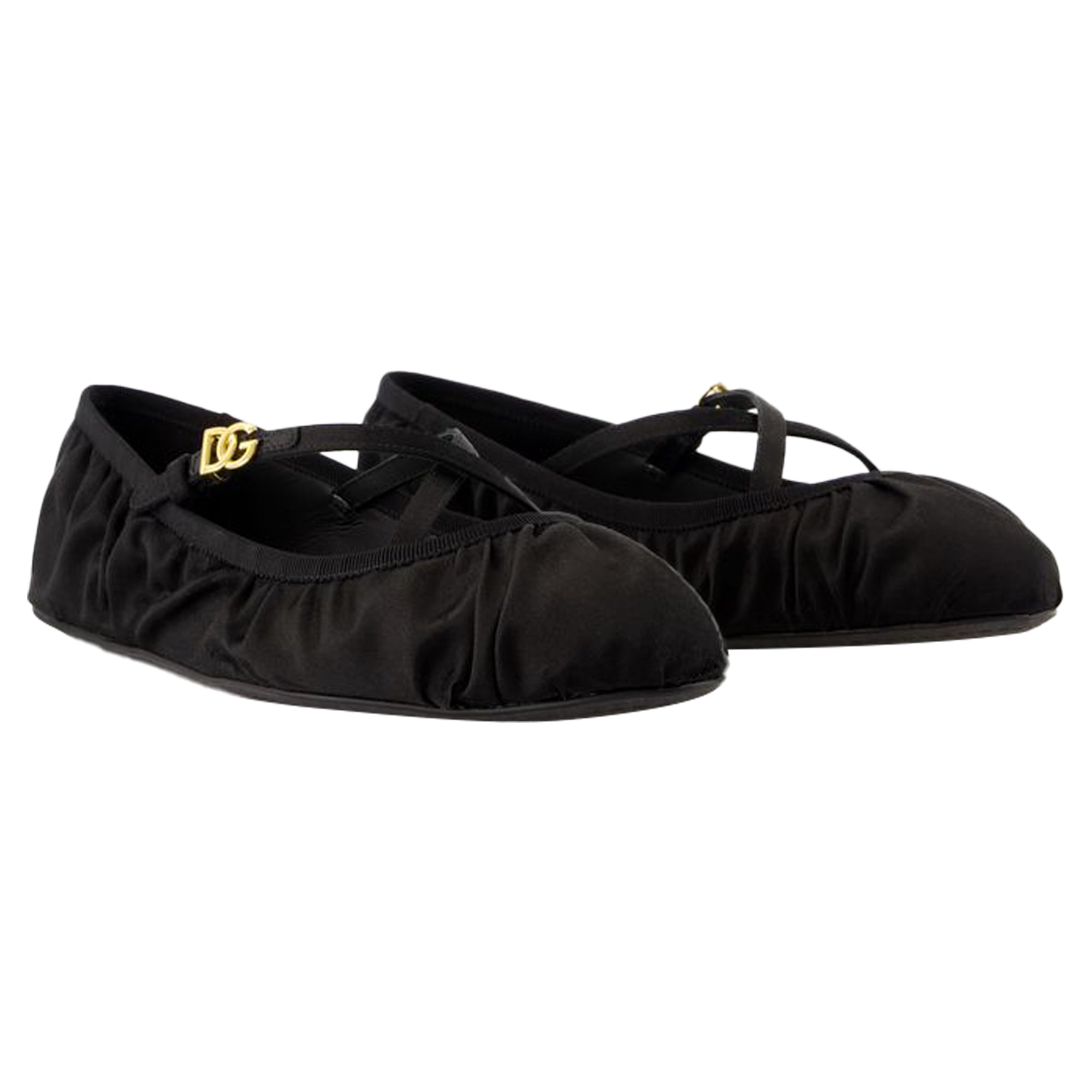 Women's Ballerinas - Dolce&Gabbana - Satin - Black
