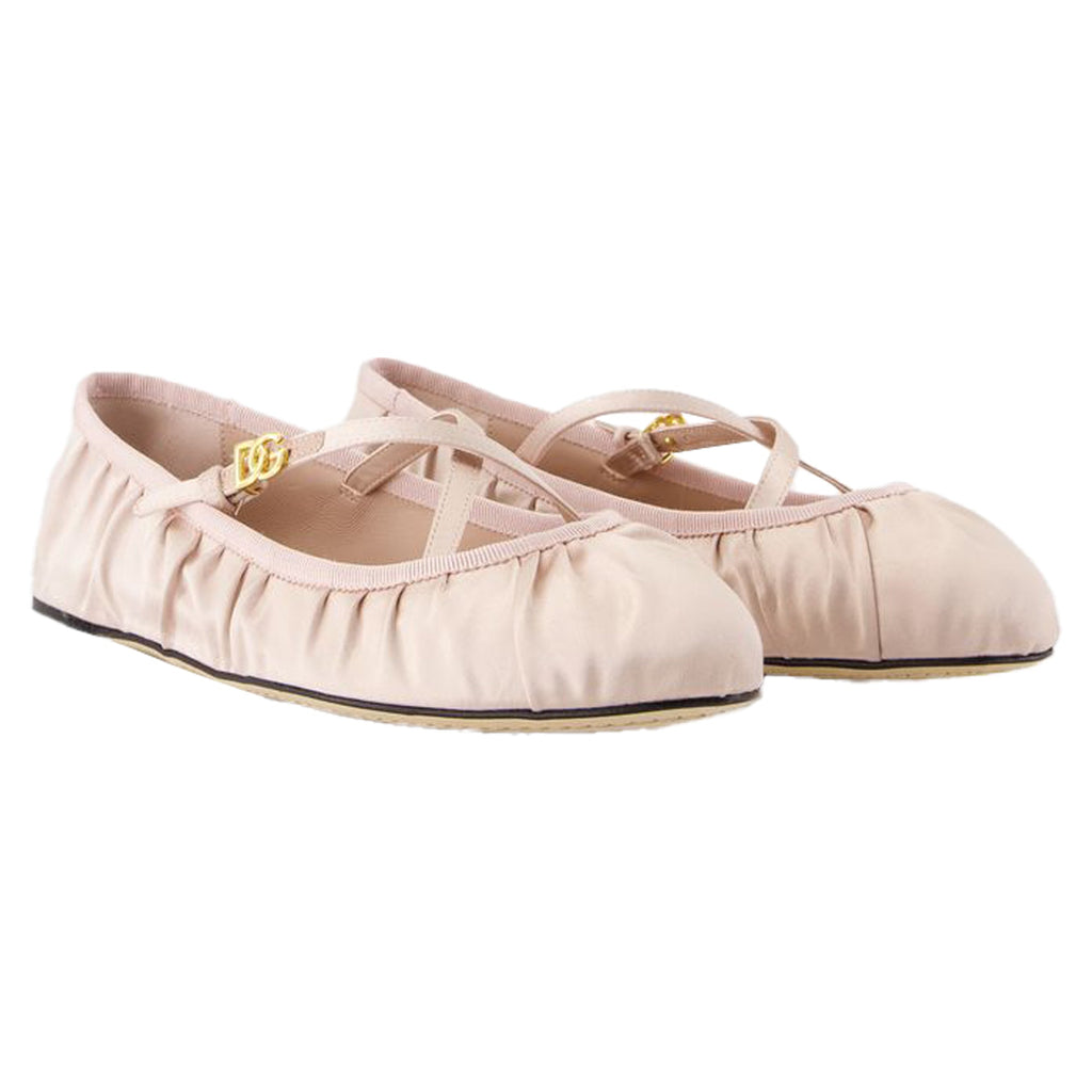 Women's Ballerinas - Dolce&Gabbana - Satin - Neutral