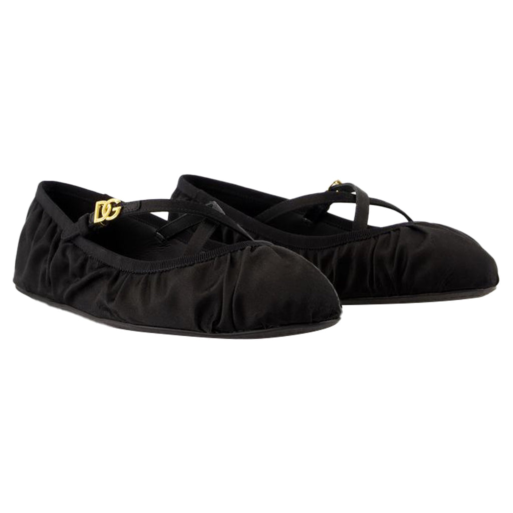 Women's Ballerinas - Dolce&Gabbana - Satin - Black