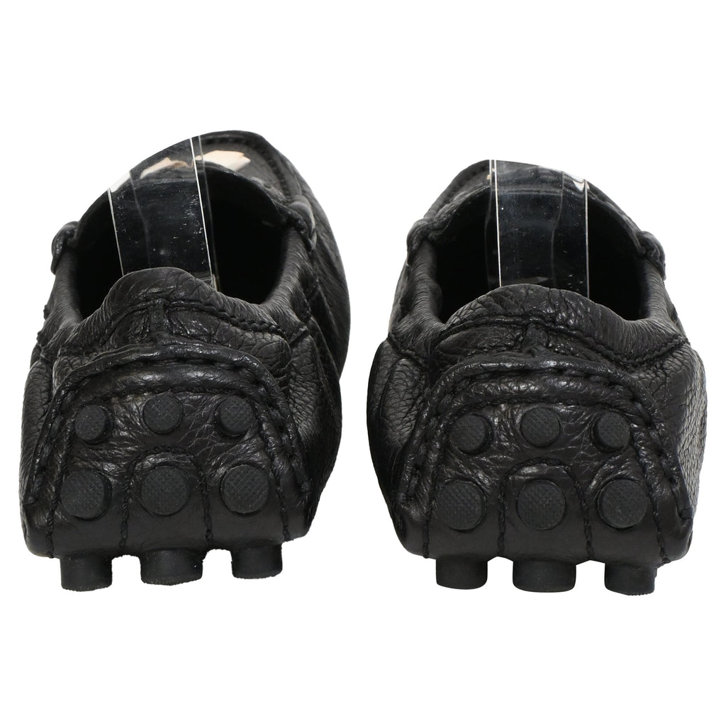 Louis Vuitton Lemon Loafers in Black Leather