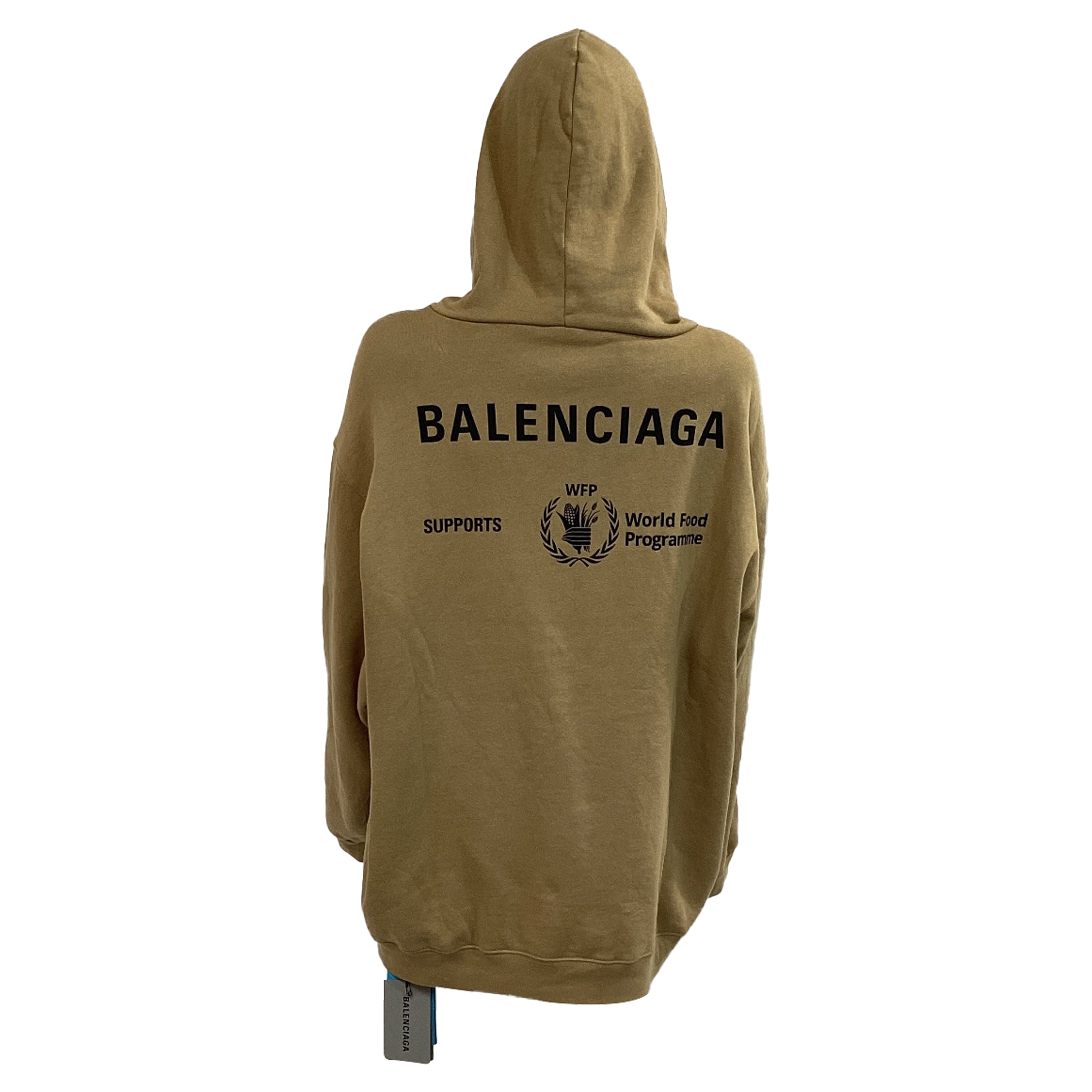 Balenciaga X World Food Programme Hoodie In Brown Cotton