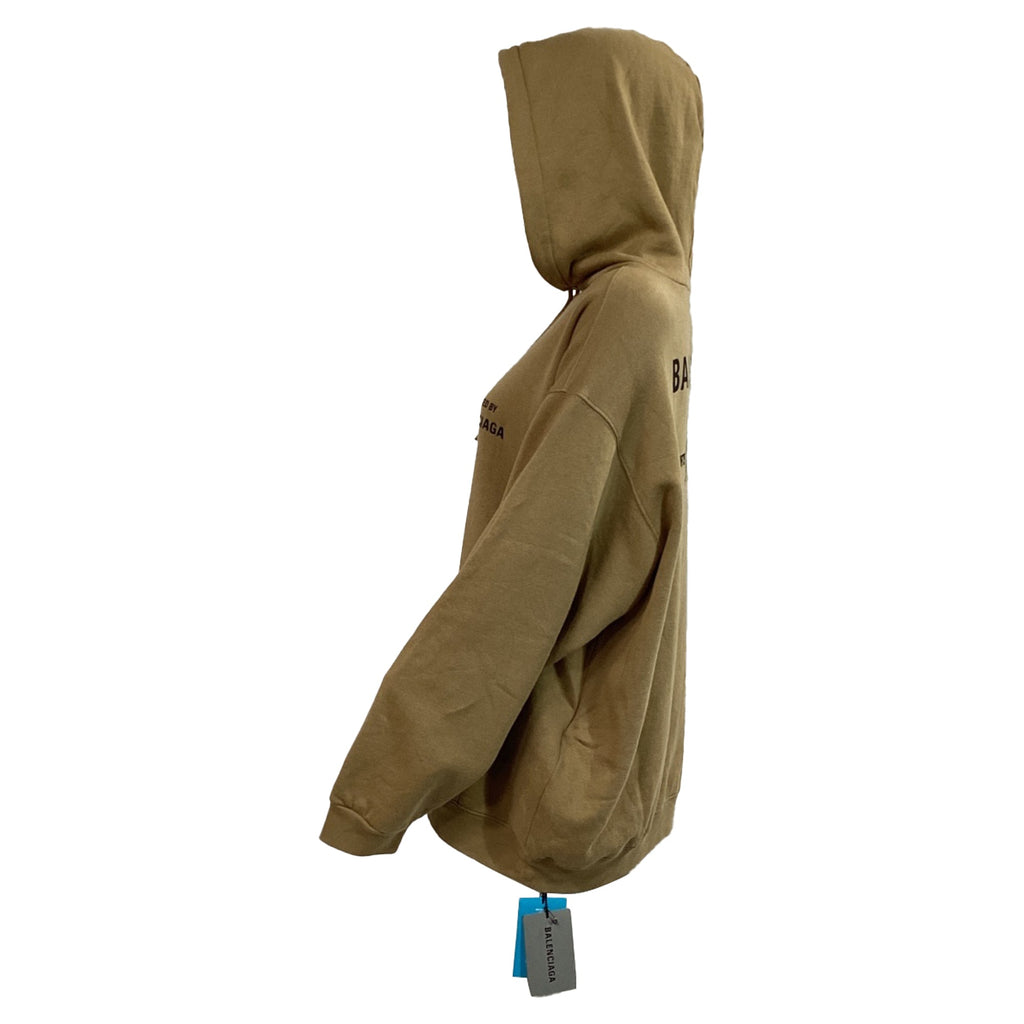 Balenciaga X World Food Programme Hoodie In Brown Cotton