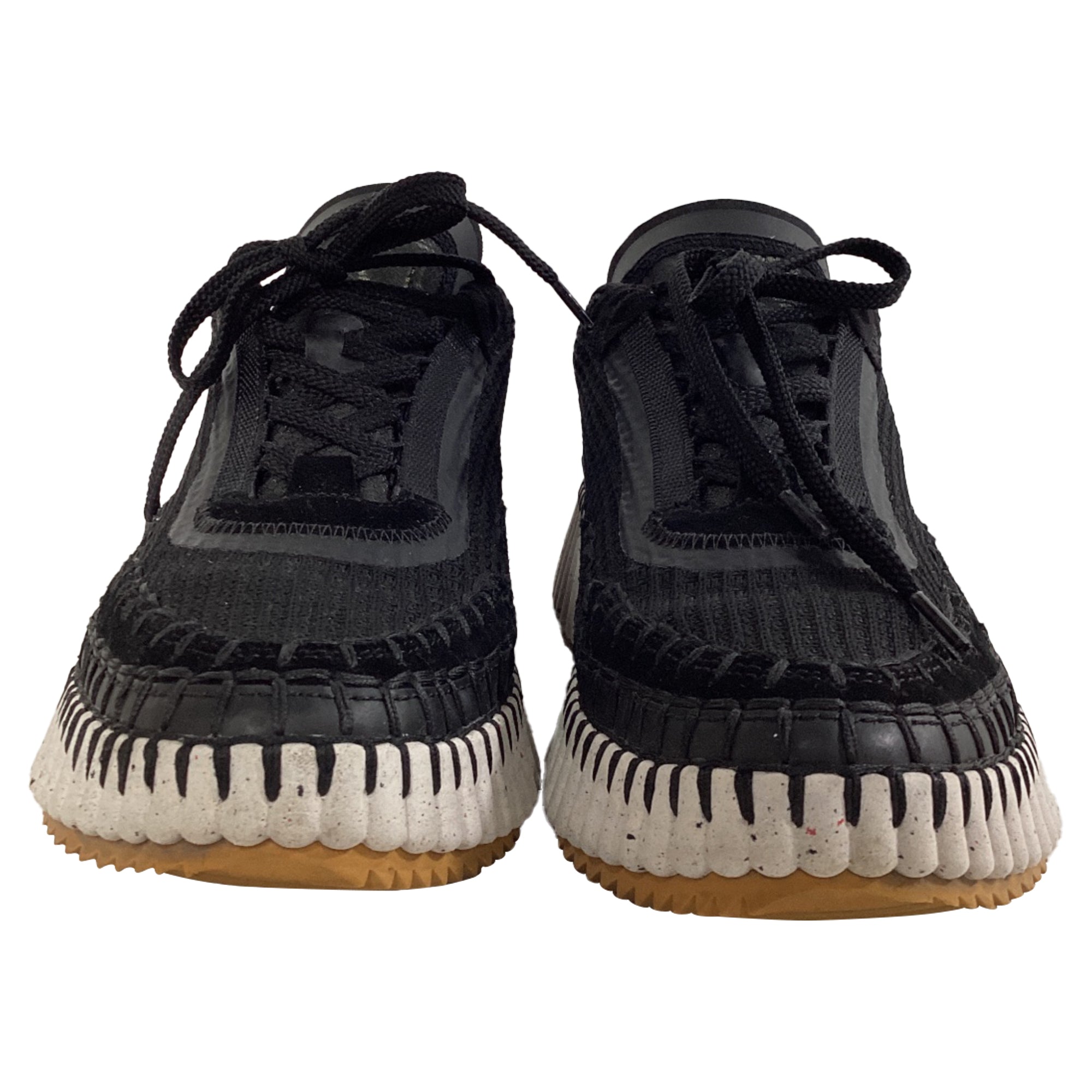 Women's Chloé Nama Mesh Sneakers in Black Polyester