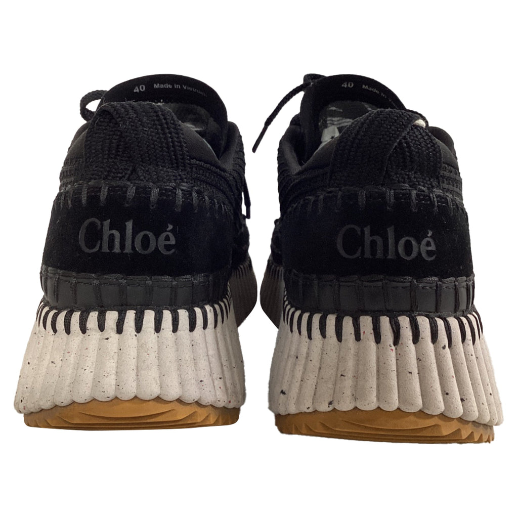 Women's Chloé Nama Mesh Sneakers in Black Polyester