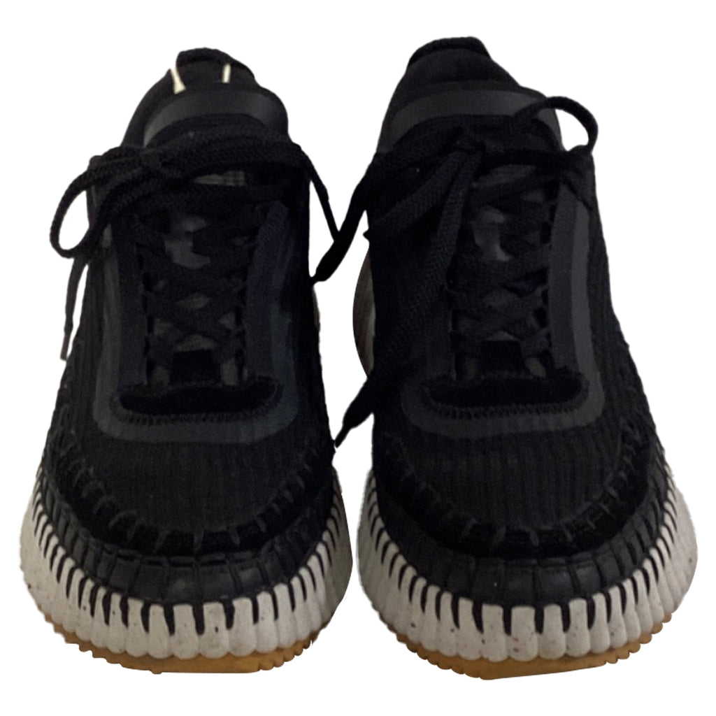Women's Chloé Nama Mesh Sneakers in Black Polyester