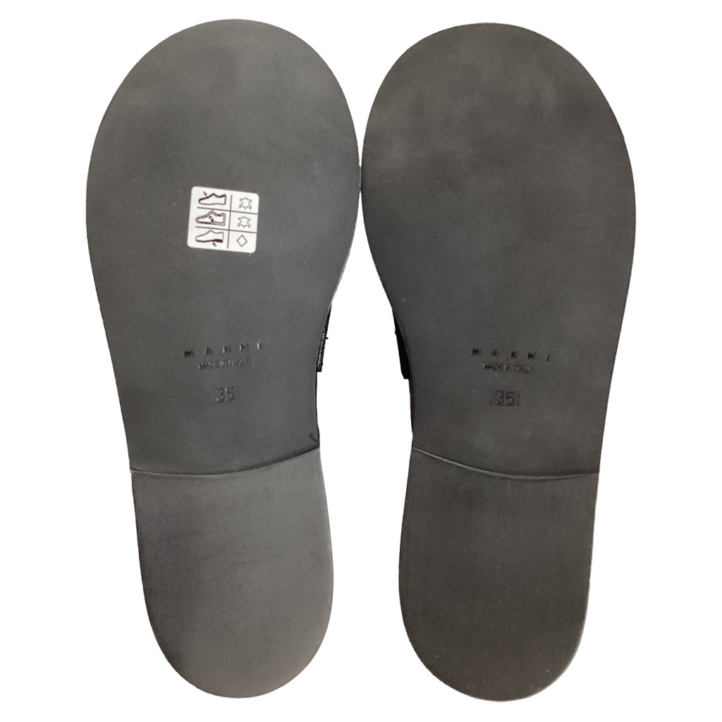 Women's  Marni Loafer Mules in Black Leather