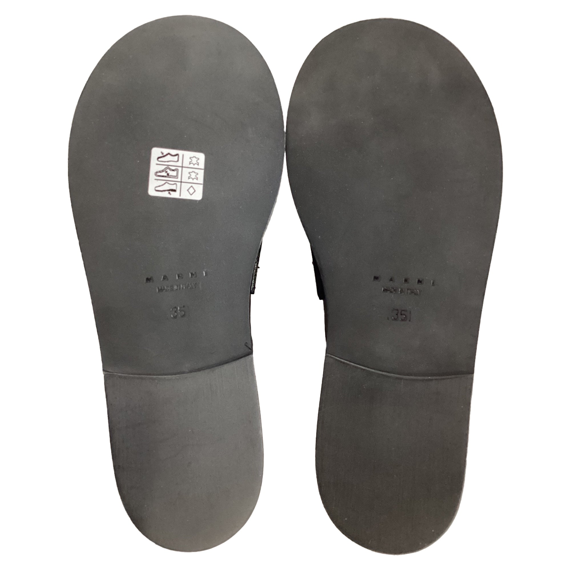 Women's  Marni Loafer Mules in Black Leather