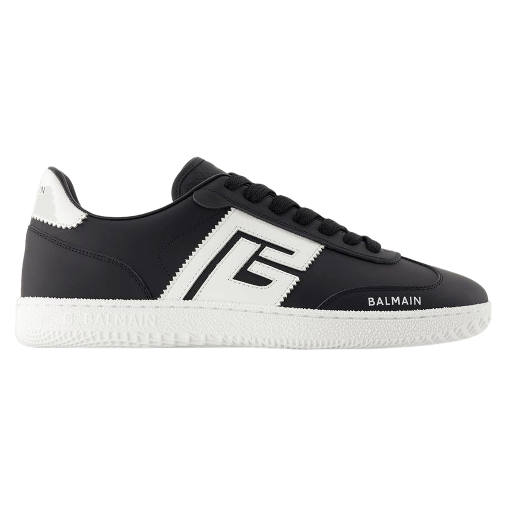 Women's Swan Sneakers - Balmain - Leather - Black/White