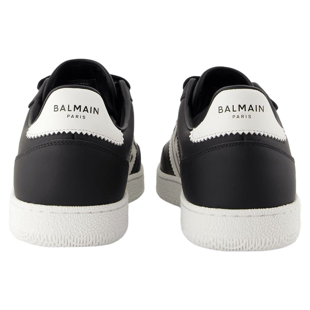 Women's Swan Sneakers - Balmain - Leather - Black/White