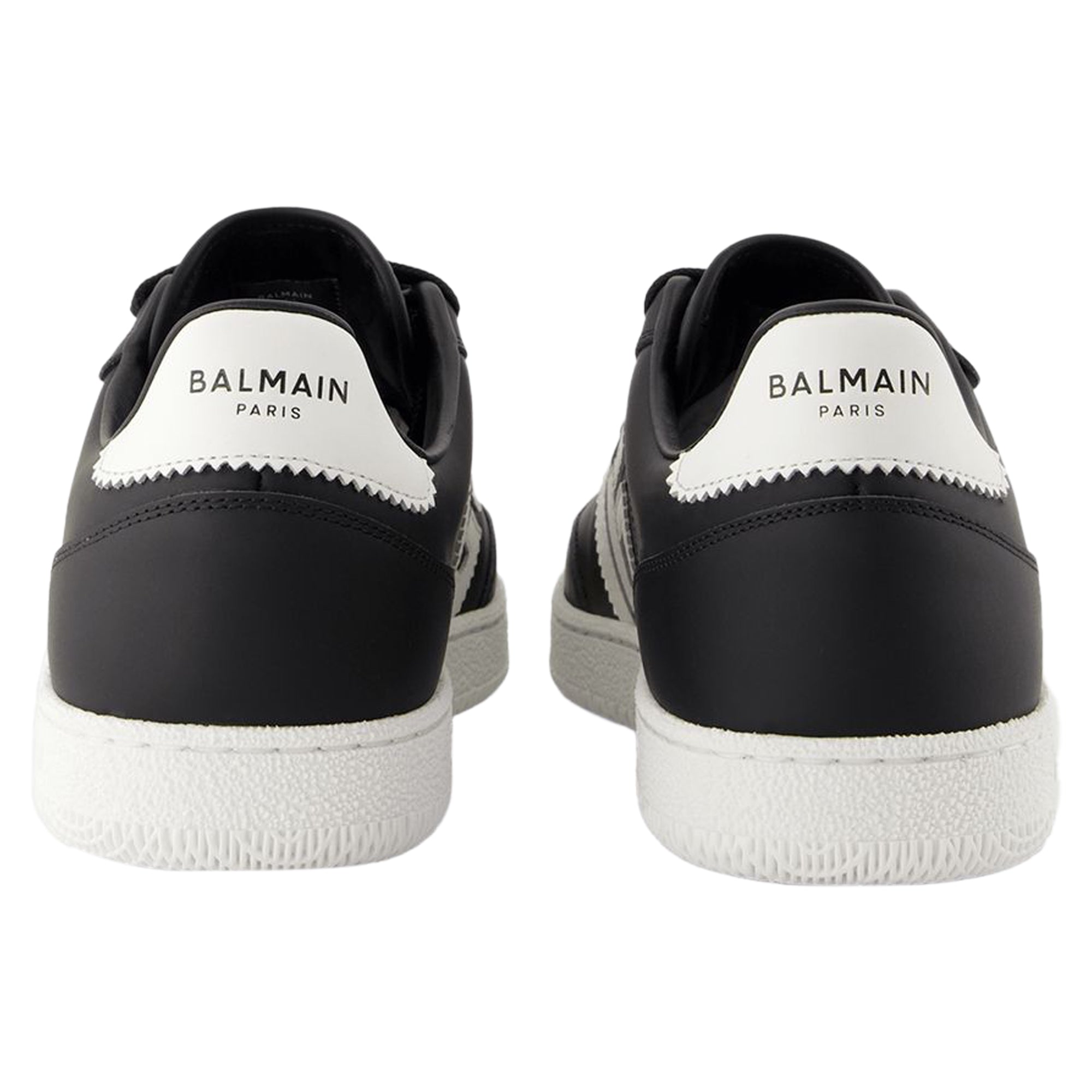 Women's Swan Sneakers - Balmain - Leather - Black/White