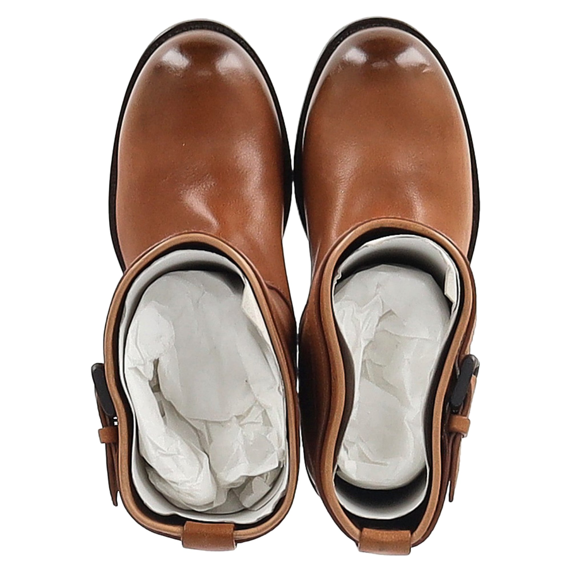 Bottega Veneta Biker Boots in Brown Leather