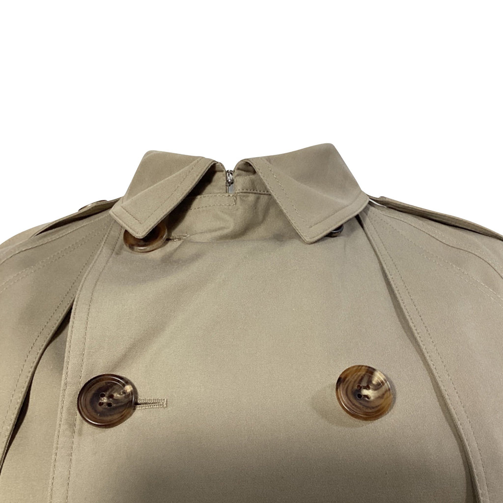 Dior Belted Double-Breasted Trench Coat in Brown Cotton