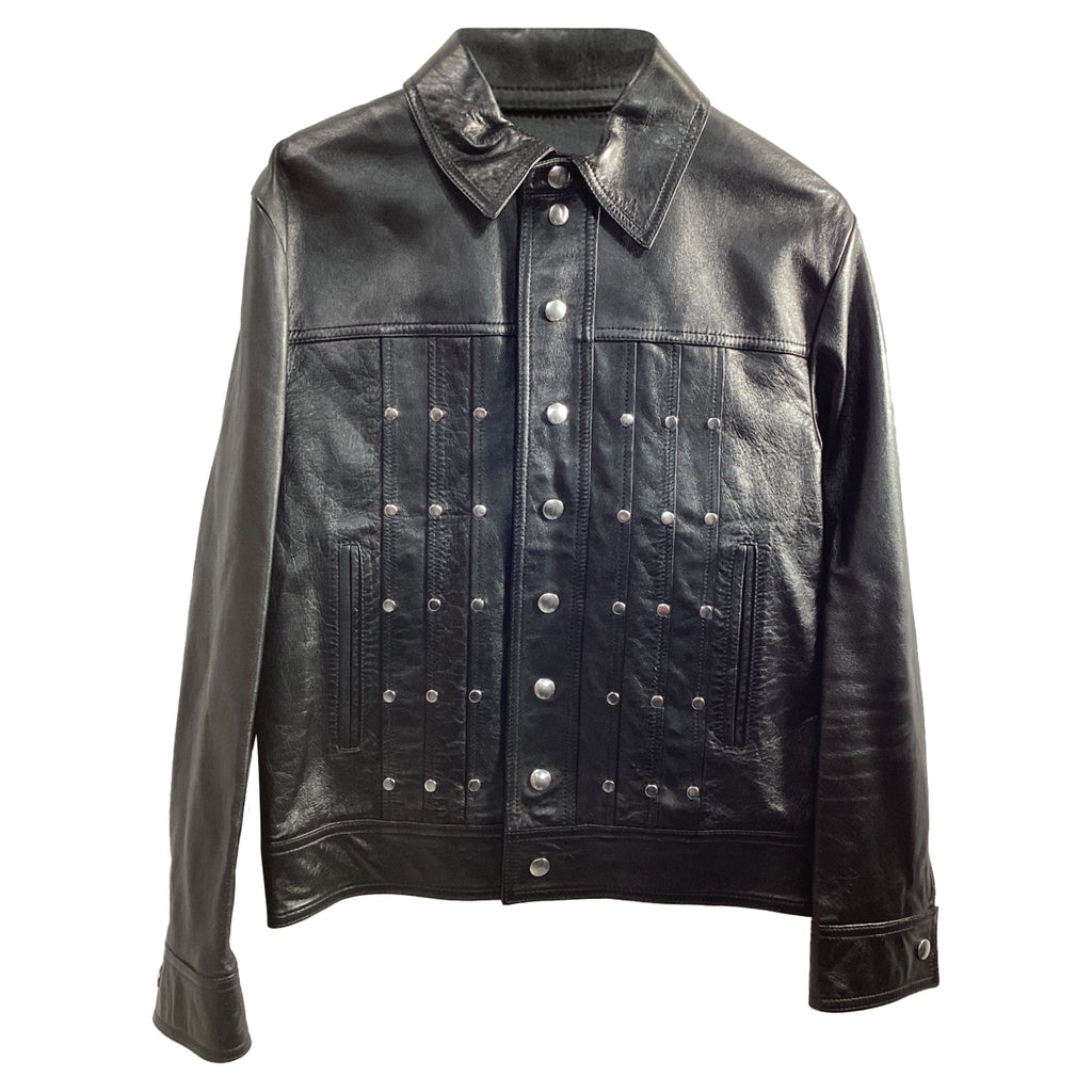 Celine x Hedi Slimane Studded Jacket in Black Lamb Leather
