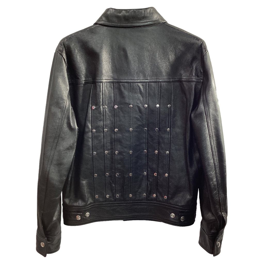 Celine x Hedi Slimane Studded Jacket in Black Lamb Leather