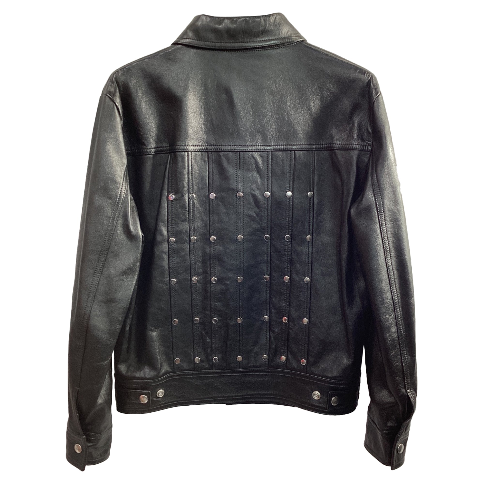 Celine x Hedi Slimane Studded Jacket in Black Lamb Leather