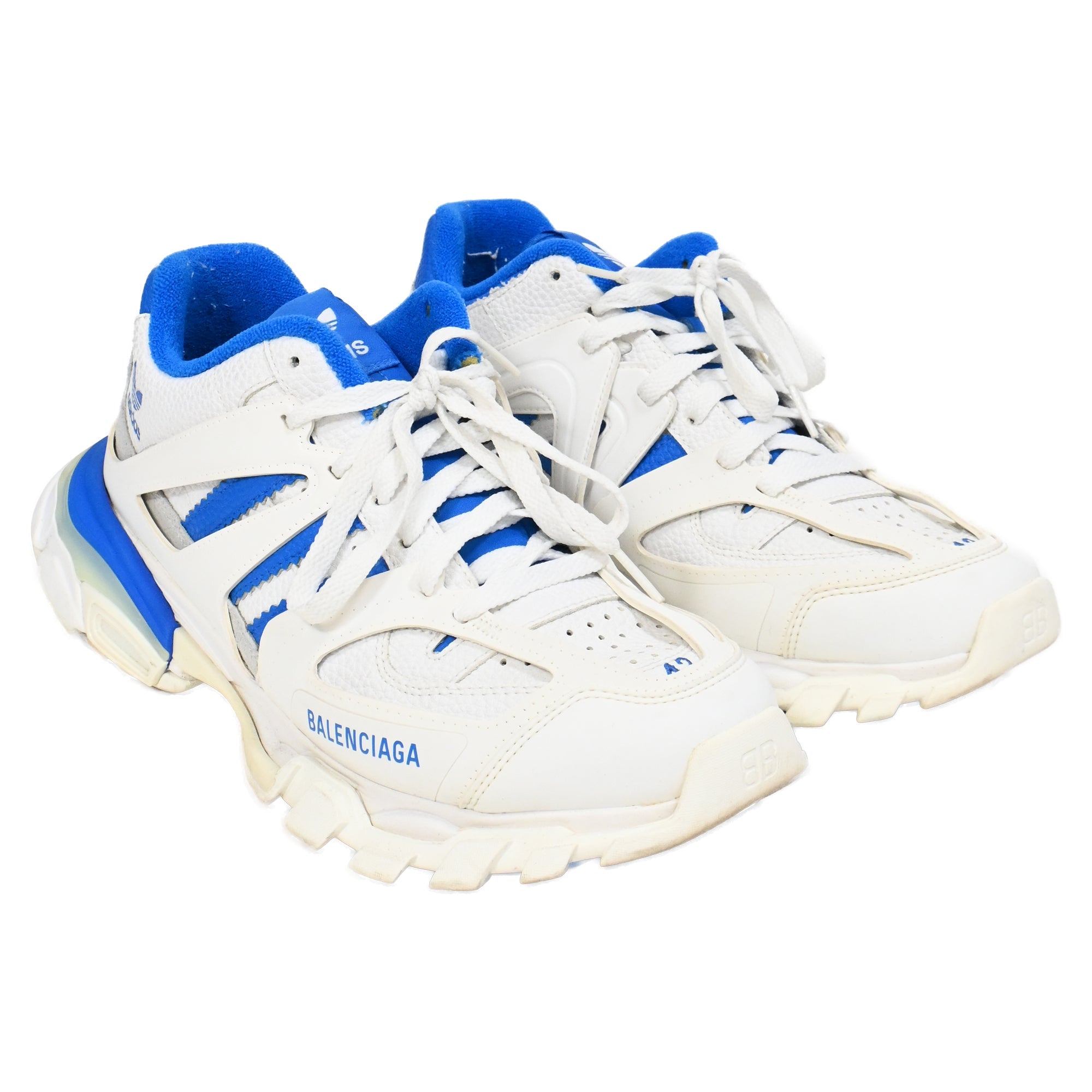 Men's Balenciaga X Adidas Forum Trainers In Blue Polyurethane