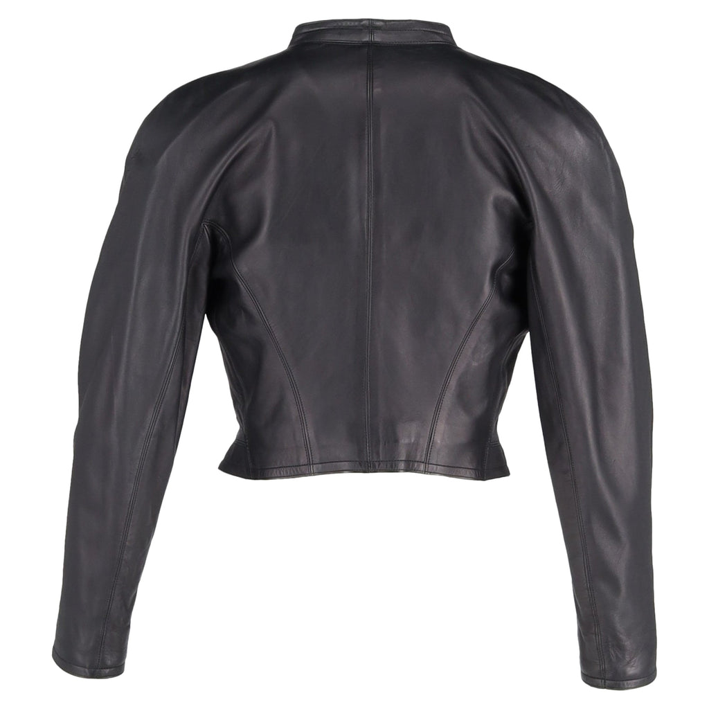 Alaïa Buttoned Jacket in Black Leather