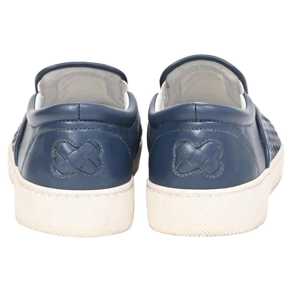 Bottega Veneta Dodger Slip-On Sneakers in Blue Leather