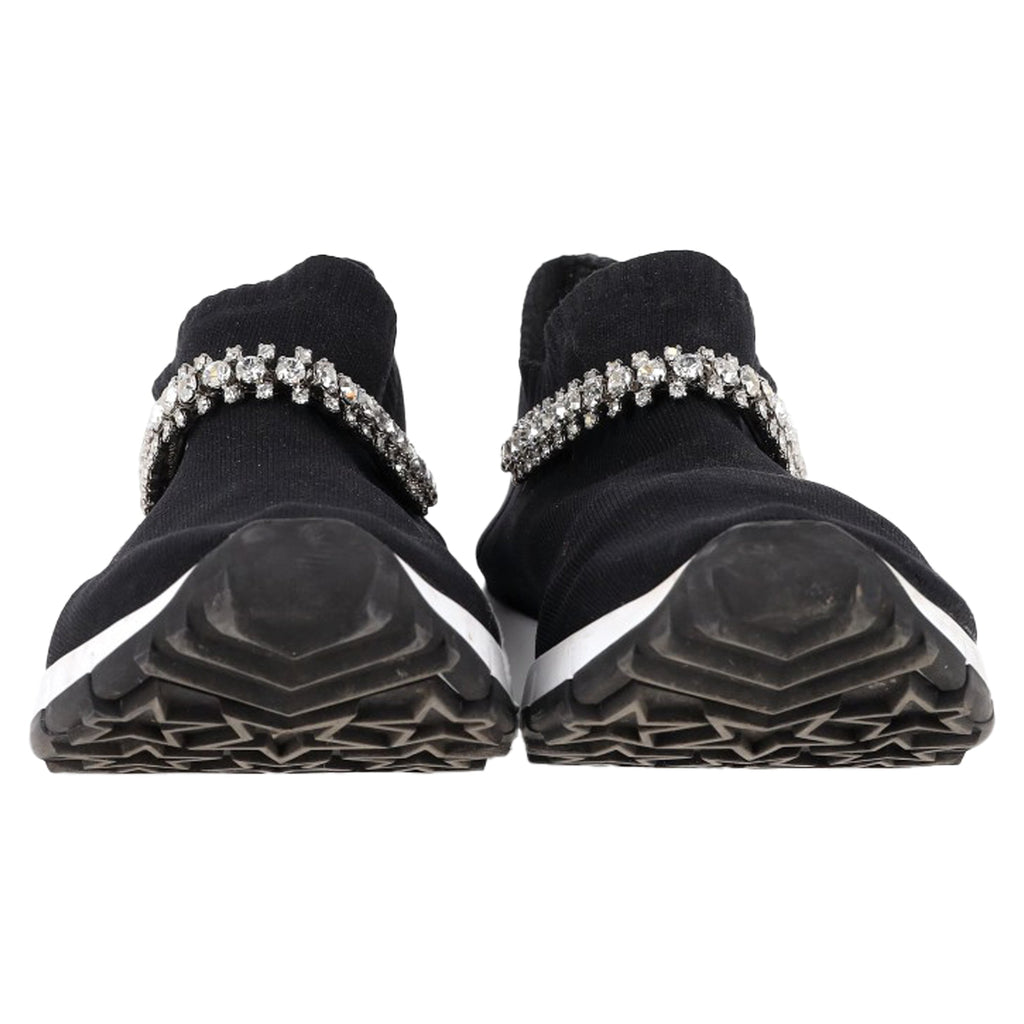 Women's Jimmy Choo Verona Slip-On Sneakers in Black Polyester