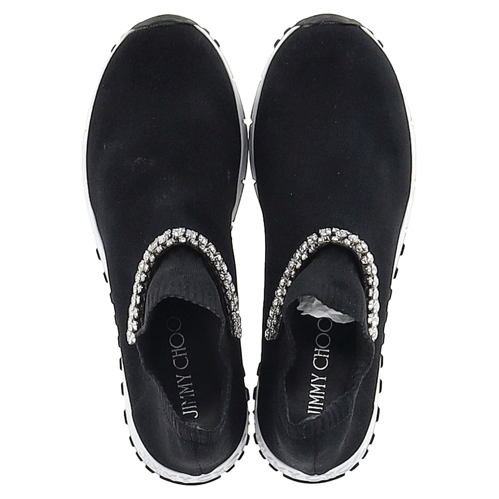 Women's Jimmy Choo Verona Slip-On Sneakers in Black Polyester