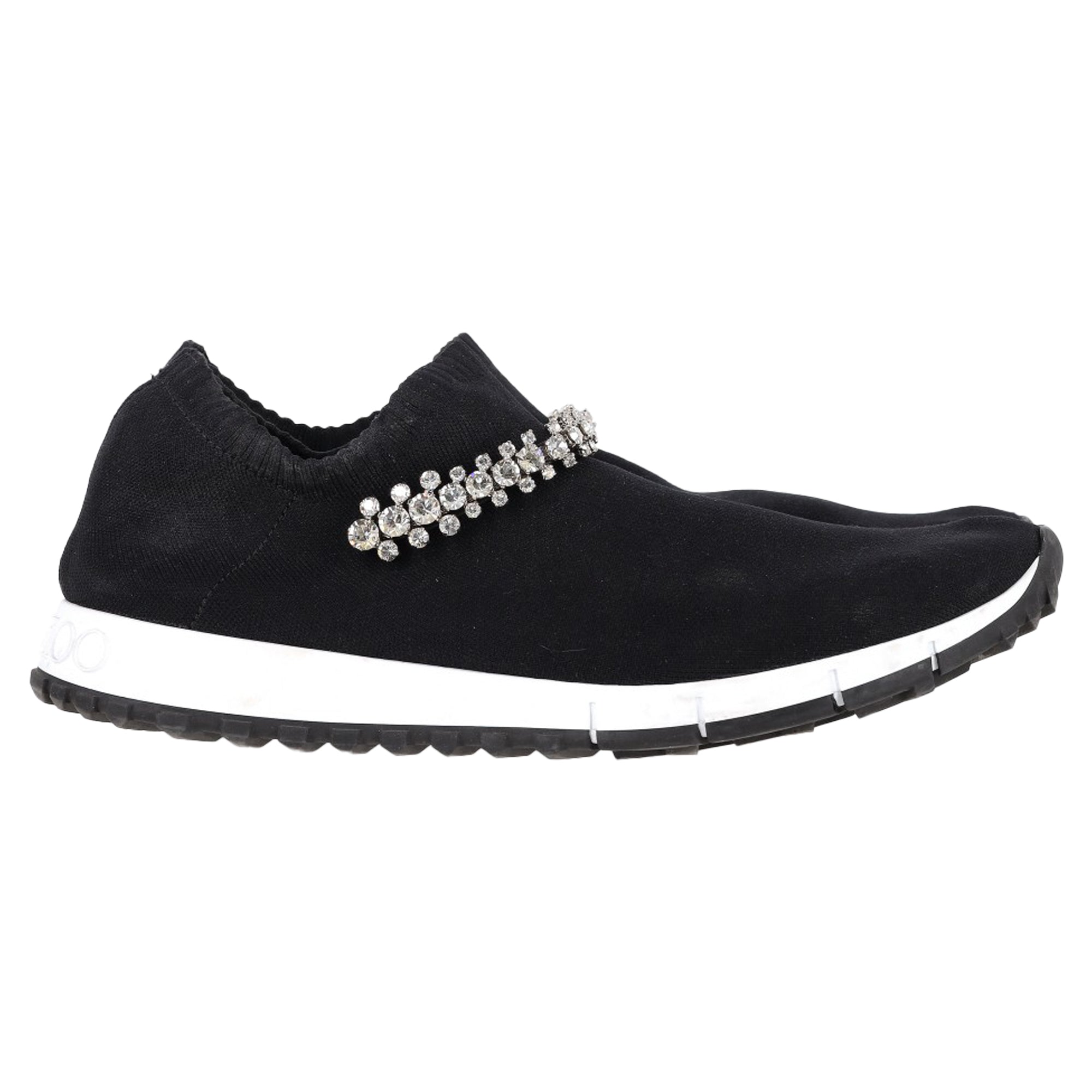Women's Jimmy Choo Verona Slip-On Sneakers in Black Polyester
