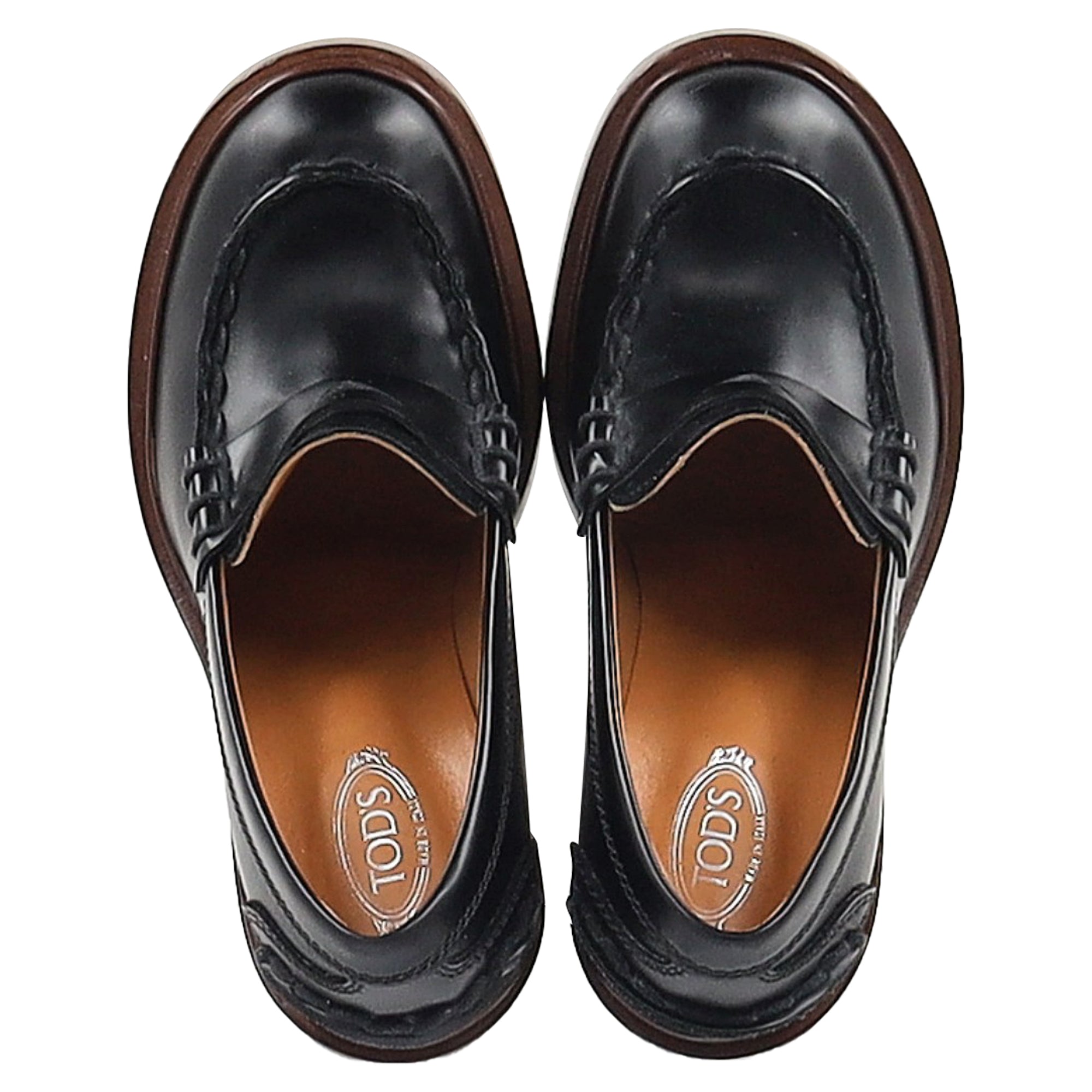 Women's Tod's Loafer Pumps in Black Leather