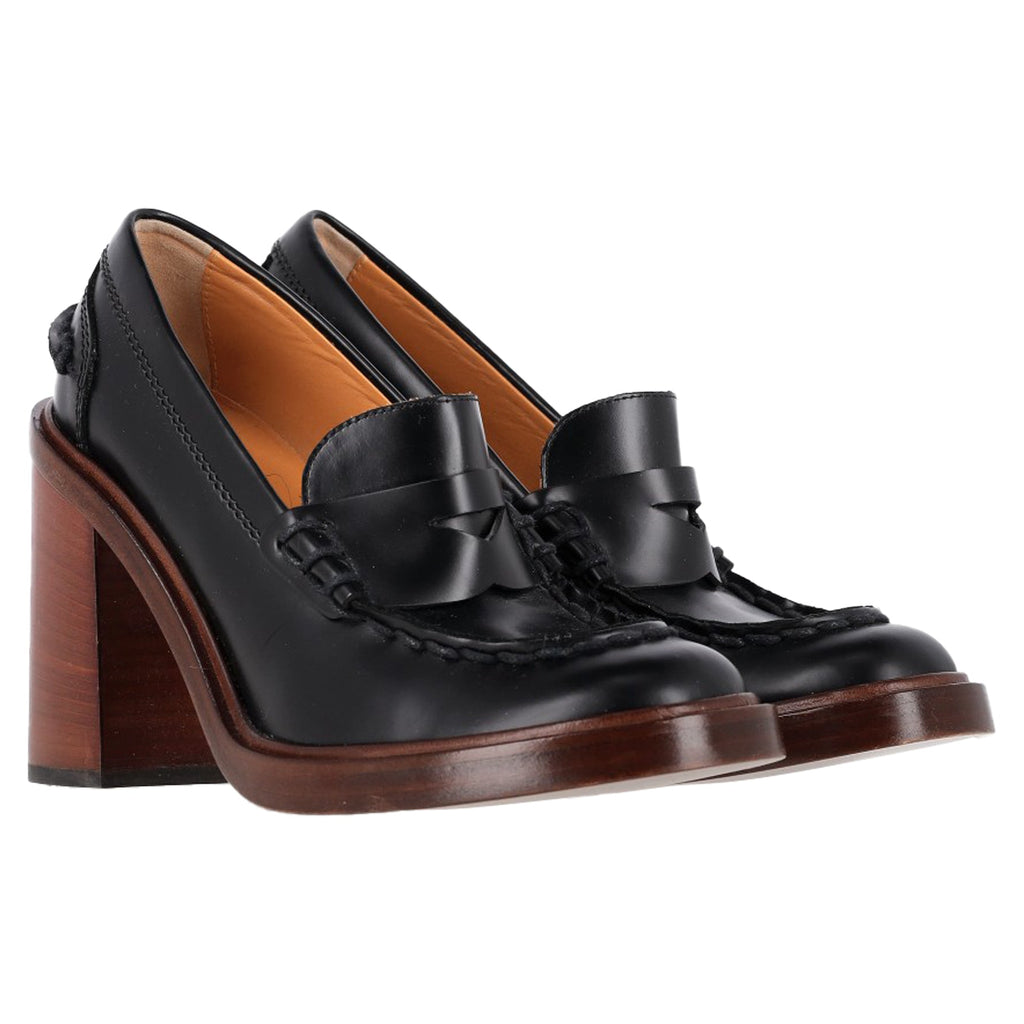 Women's Tod's Loafer Pumps in Black Leather