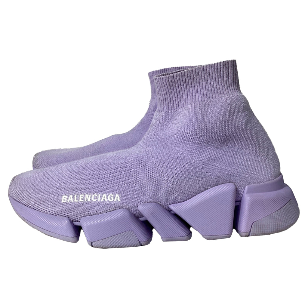 Women's Balenciaga Speed 2.0 Trainer Shoes in Purple Polyester