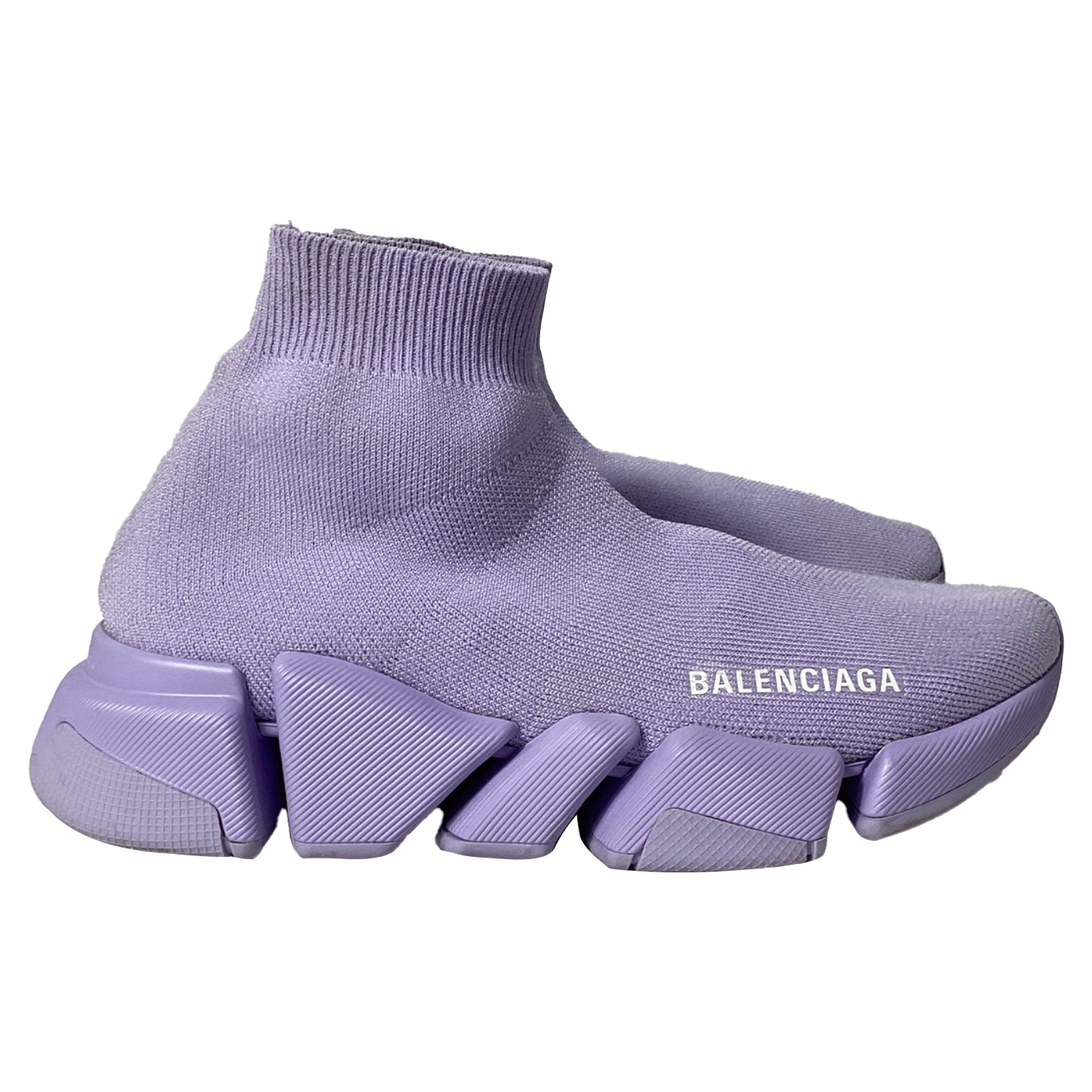 Women's Balenciaga Speed 2.0 Trainer Shoes in Purple Polyester