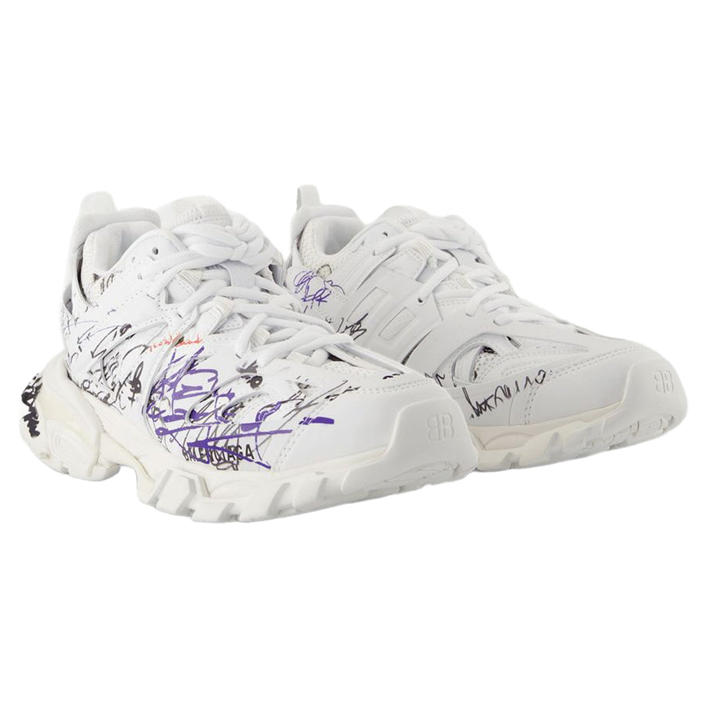 Women's Track Sneakers - Balenciaga - Nylon - White
