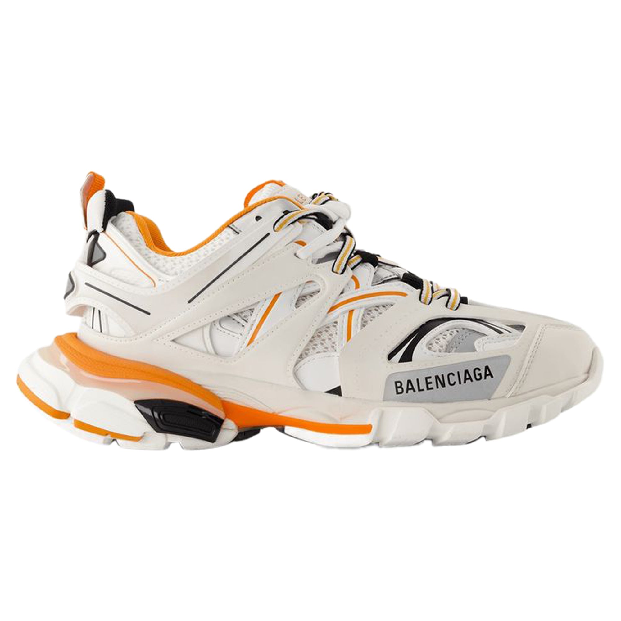 Women's Track Sneakers - Balenciaga - Synthetic - White/Orange