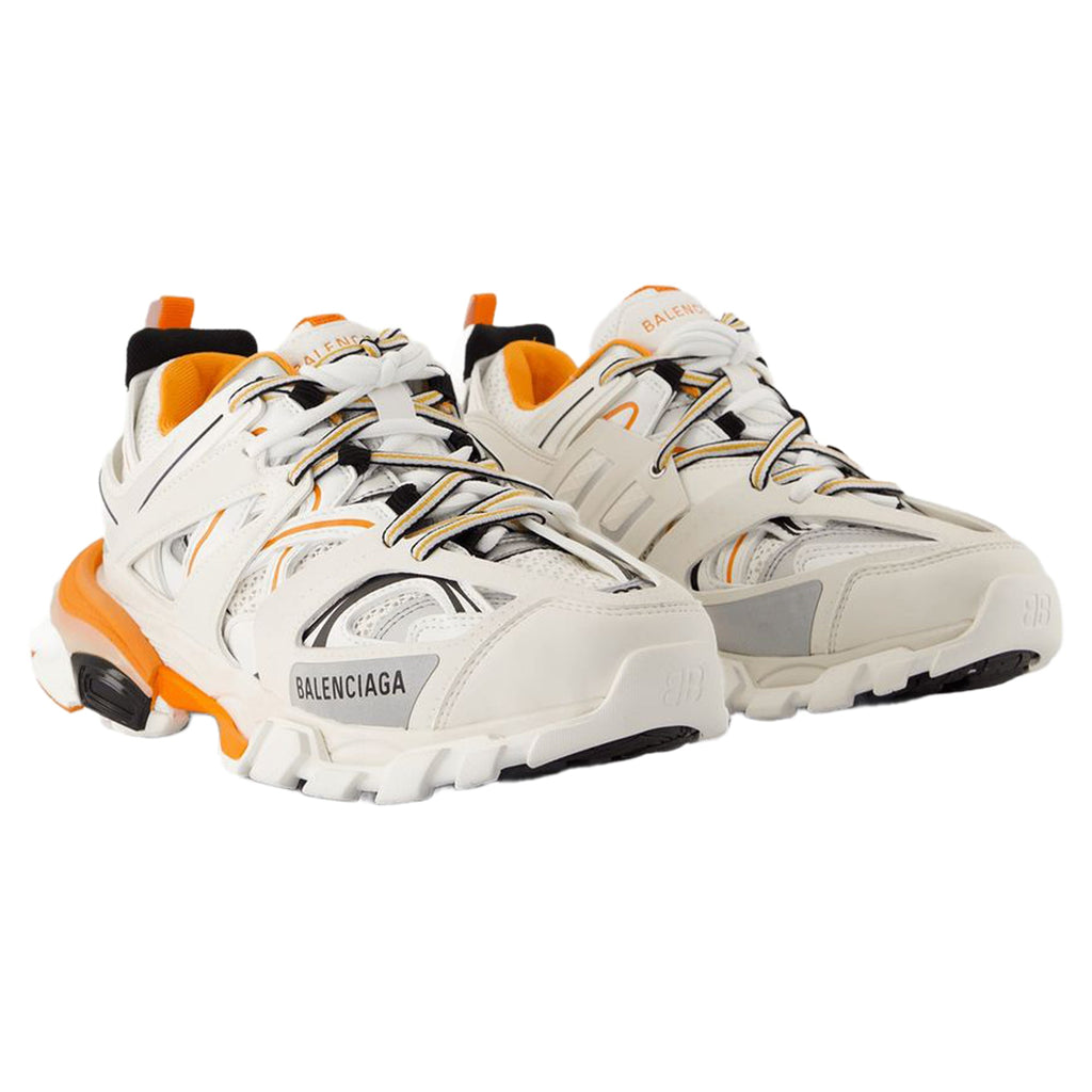 Women's Track Sneakers - Balenciaga - Synthetic - White/Orange