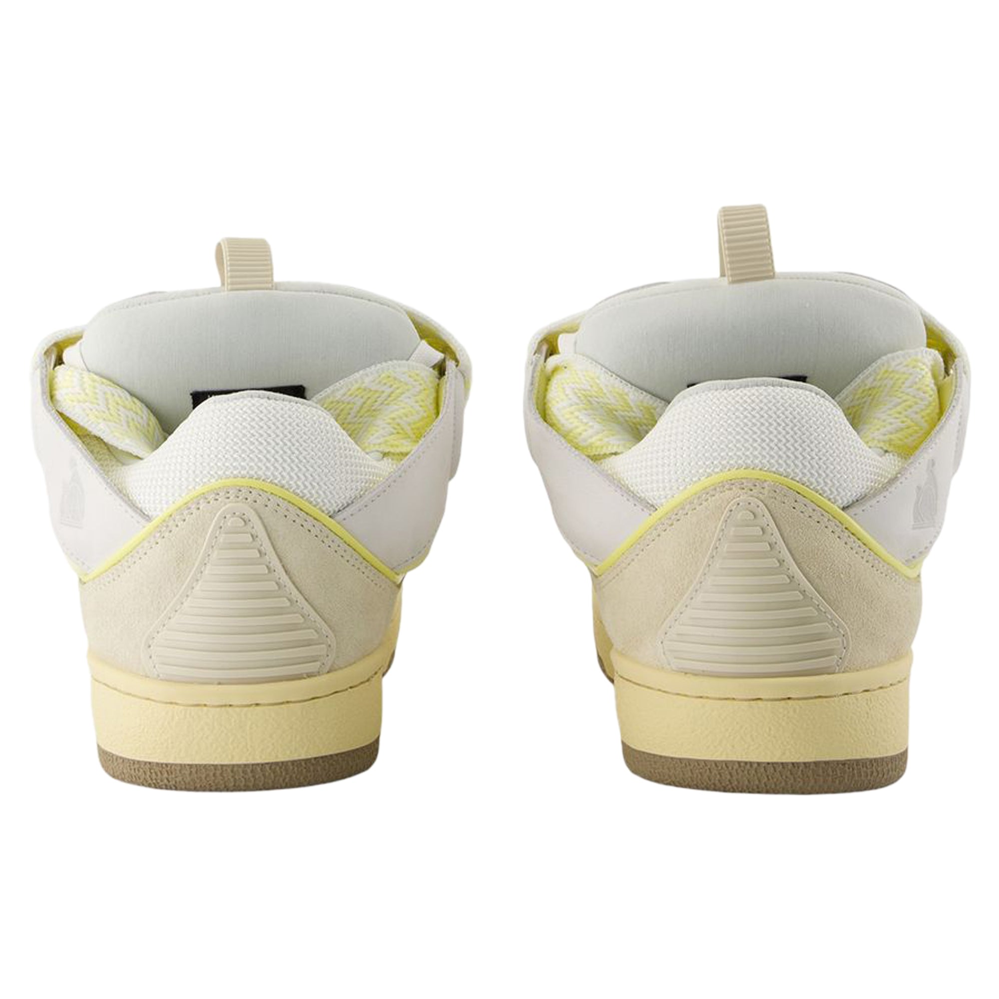 Women's Curb Sneakers - Lanvin - Leather - White