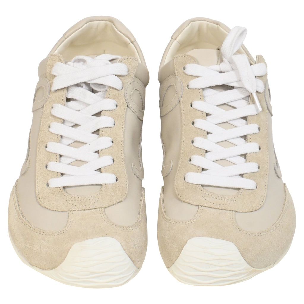 Loewe Ballet Runner 2.0 Sneakers in Beige Calfskin Leather