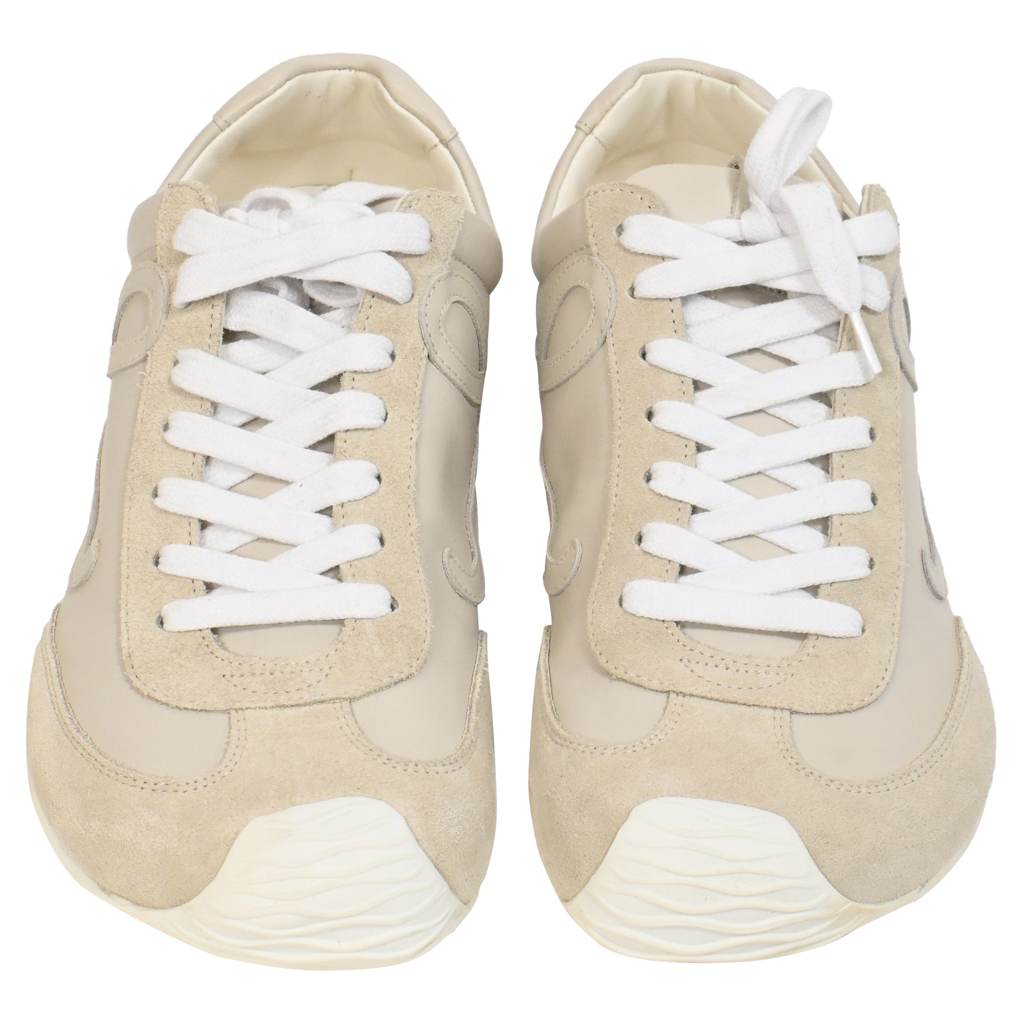 Loewe Ballet Runner 2.0 Sneakers in Beige Calfskin Leather
