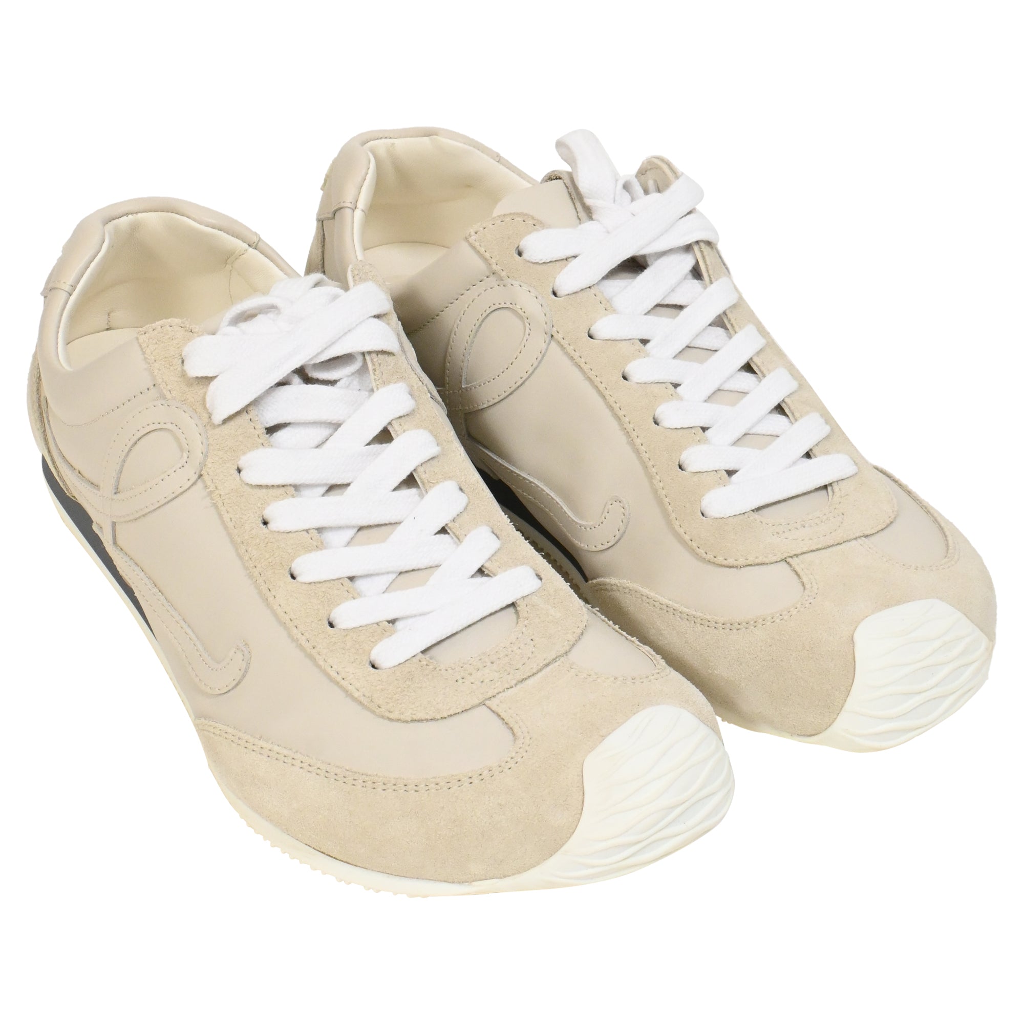 Loewe Ballet Runner 2.0 Sneakers in Beige Calfskin Leather