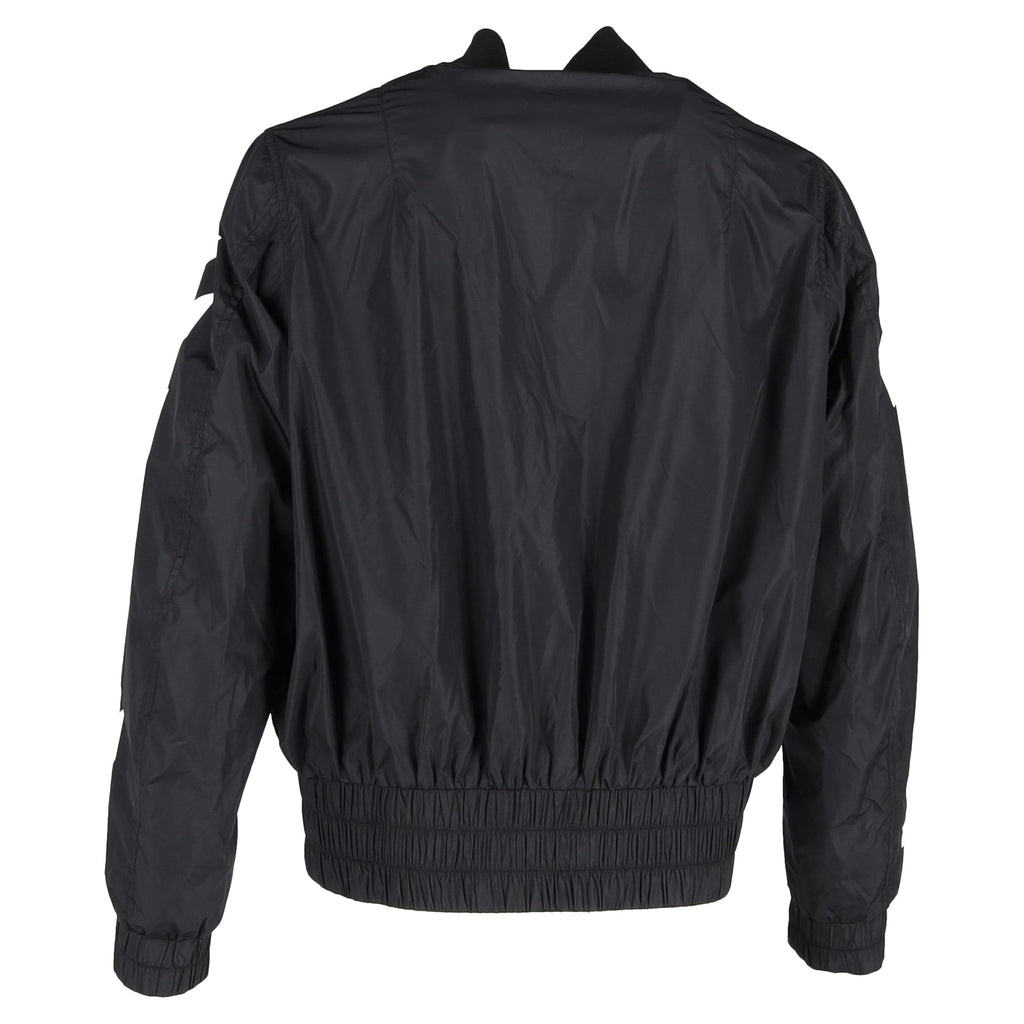 Off-White Eagle-Embroidered Bomber Jacket in Black Polyamide