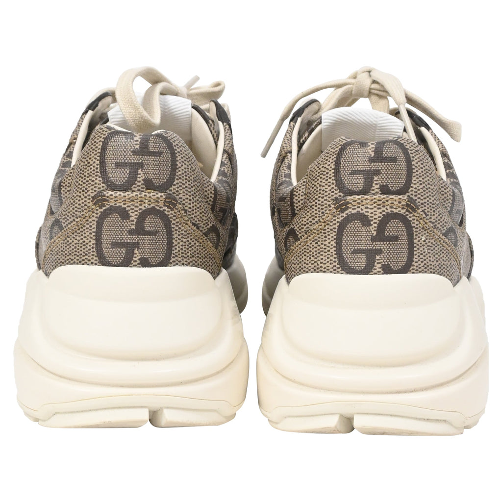 Gucci Rhyton Monogram Sneakers in Beige Coated Canvas