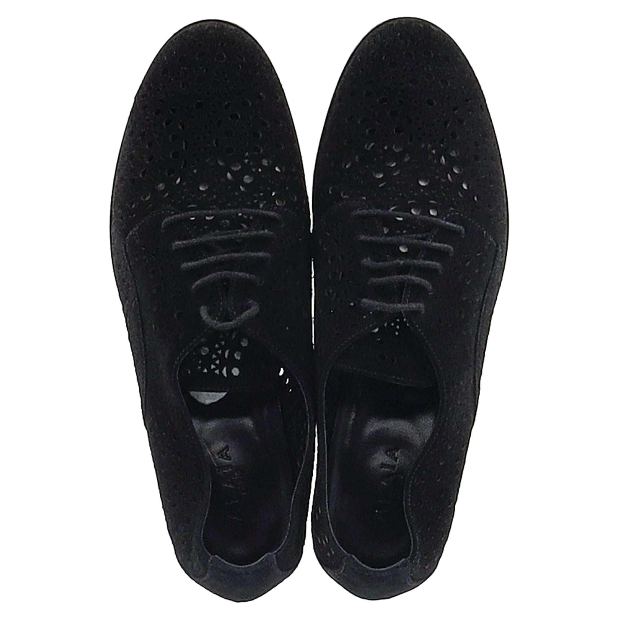 Alaïa Laser Cut Oxford in Brown Suede