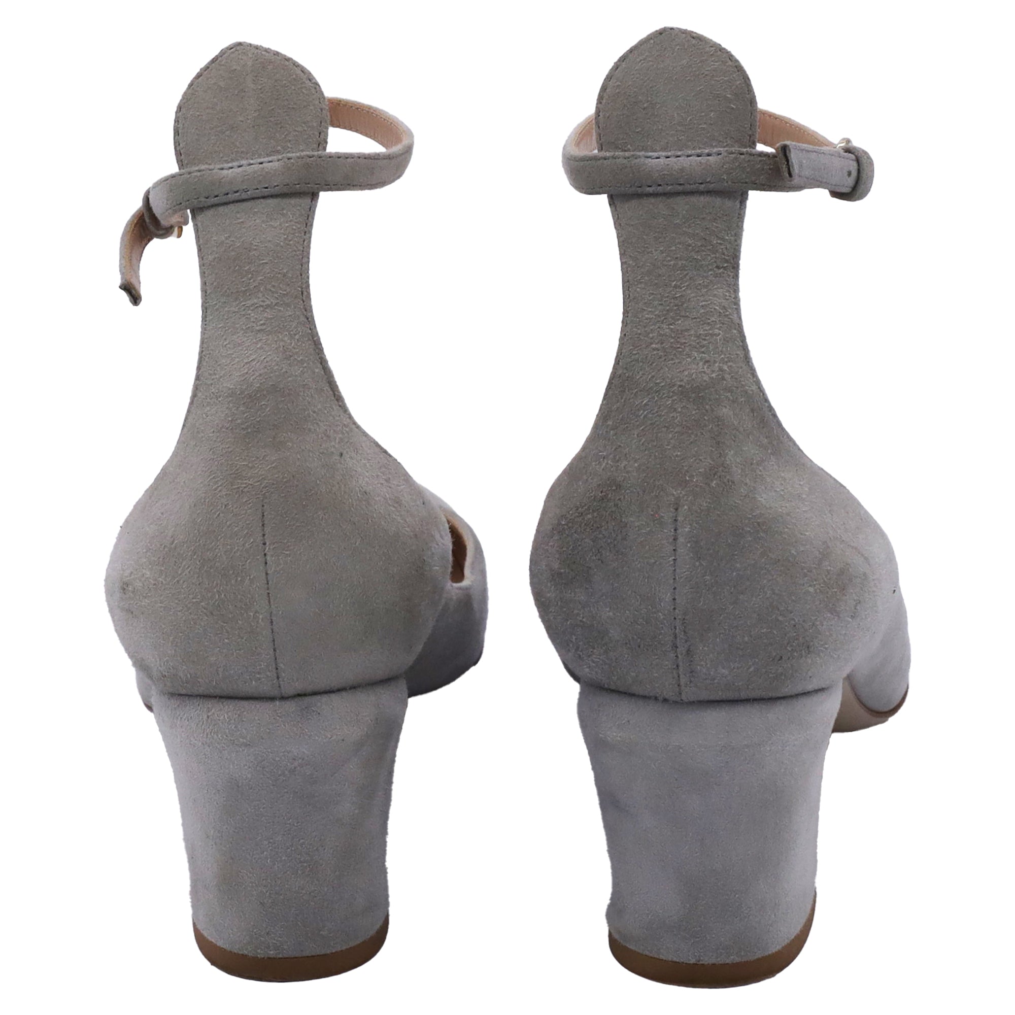 Women's Valentino Garavani Tan-Go Mary Jane Pumps in Grey Suede