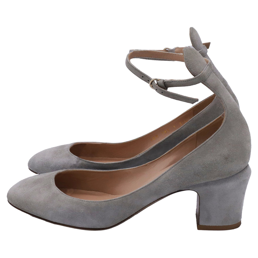 Women's Valentino Garavani Tan-Go Mary Jane Pumps in Grey Suede