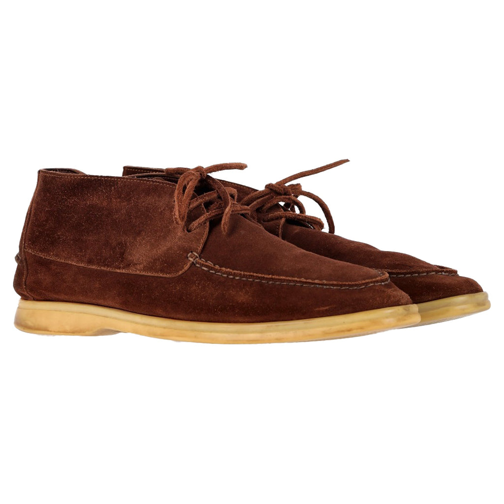 Loro Piana Walk and Walk Ankle Boots in Brown Suede