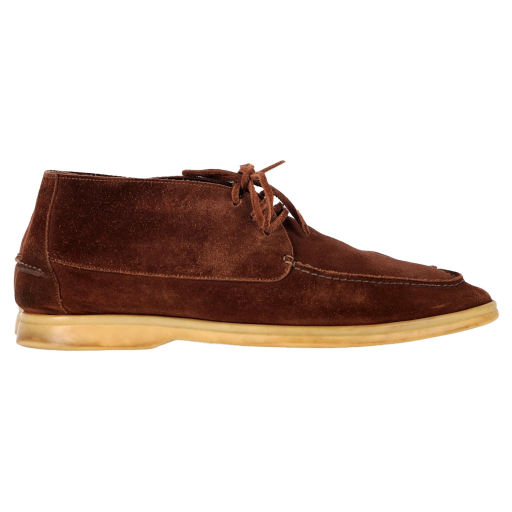 Loro Piana Walk and Walk Ankle Boots in Brown Suede