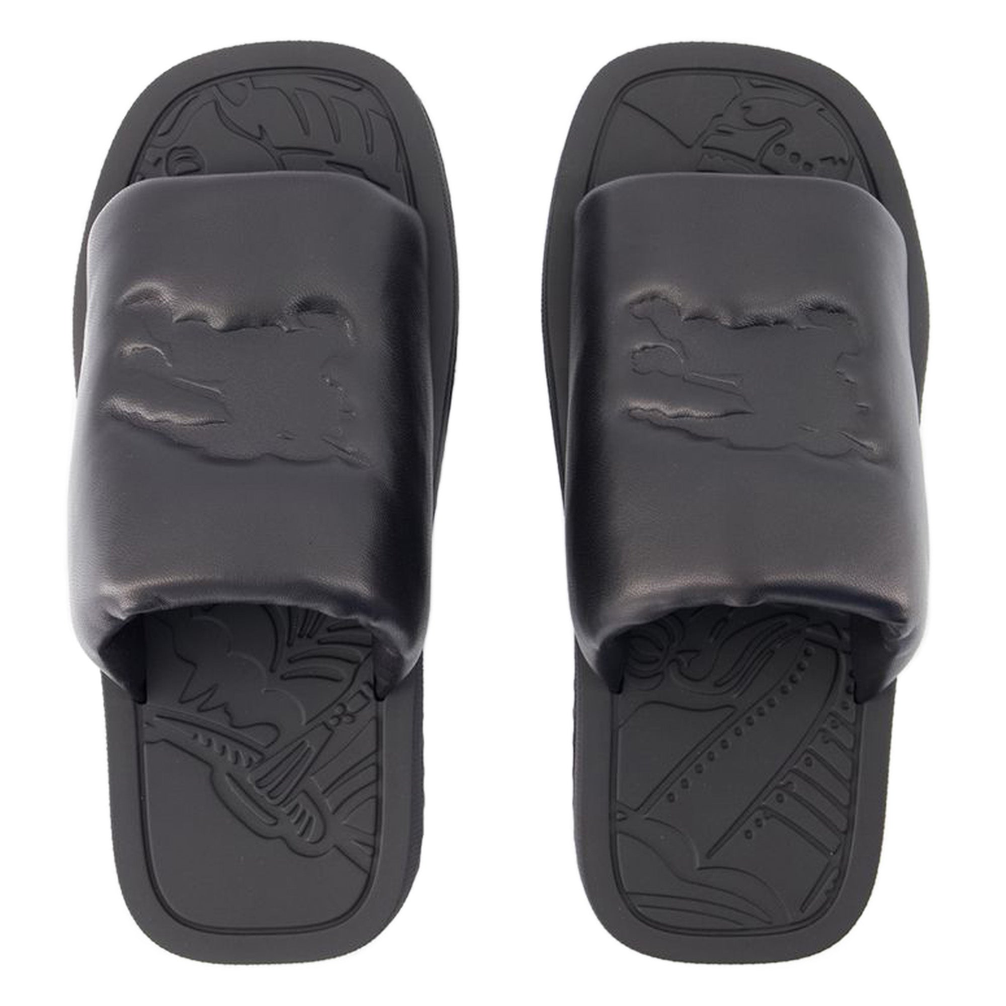 LF Knight Slab Sandals- Burberry - Leather - Black